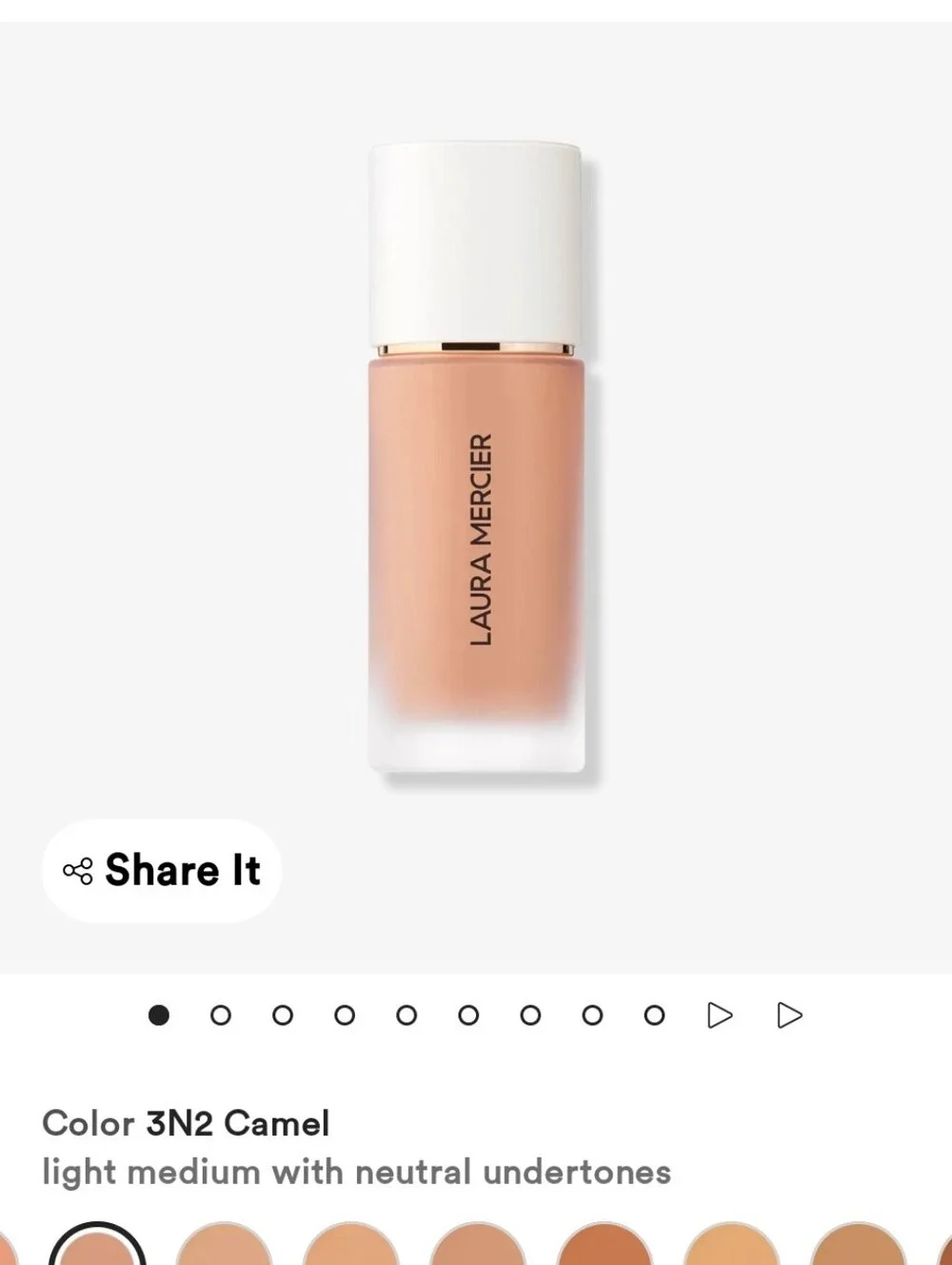 laura mercier Foundation Bottle in CAMEL new 3N2